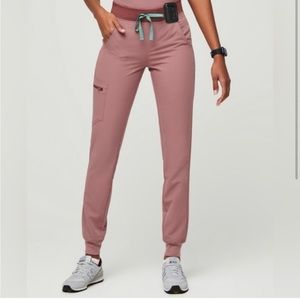 Figs Mauve High Waisted Scrub Joggers